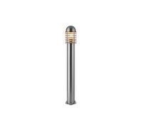 Netlighting Louvre Outdoor Bollard Light Polished Stainless Steel Clear Polycarbonate IP44 E27 in Grey Netlighting Grey