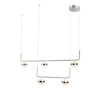 Netlighting Lovest Bar Pendant Ceiling Light Nickel Matt 5x LED 3000K in Grey Netlighting Grey