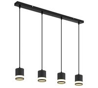 Netlighting Lucero Bar Pendant Ceiling Light Matt Black 4x GX53 3000K Netlighting Black