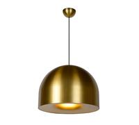 Lucide Akron Single Light Ceiling Pendant In Matt Gold Finish