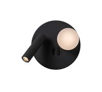 Netlighting Lucide MATIZ Bedside lamp LED 1x3 7W 3000K USB charging point Black Netlighting Black