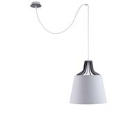 Netlighting Lucio Dome Pendant Ceiling Light White 38cm 1x E27 200cm Wire Netlighting White