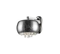 Netlighting Luna 1 Light Wall Lamp Chrome Crystal in Grey Netlighting Grey