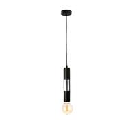 Netlighting Magnum Slim Pendant Ceiling Light Black Chrome 10cm 1x E27 Netlighting Black