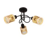 Netlighting Mali Multi Arm Semi Flush Ceiling Lamp Matt Black 3x E14 Netlighting Black