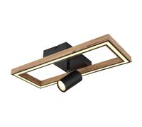 Netlighting Mandera Integrated LED Semi Flush Ceiling Light Matt Black LED 3000K Netlighting Black
