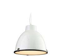 Netlighting Manhattan 1 Light Dome Ceiling Pendant White Frosted Glass E27 Netlighting White