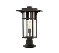 Netlighting Manhattan 1 Light Outdoor Pedestal Light Oil Rubbed Bronze IP44 E27 in Brown Netlighting Brown