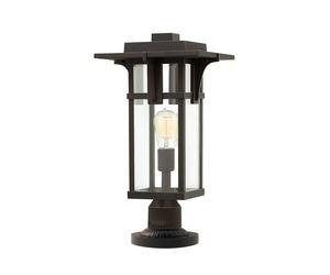 Netlighting Manhattan 1 Light Outdoor Pedestal Light Oil Rubbed Bronze IP44 E27 in Brown Netlighting Brown