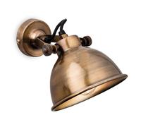Netlighting Mantis 1 Light Indoor Dome Wall Light Antique Brass E14 in Gold Netlighting Gold
