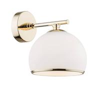 Netlighting Marbella Dome Wall Lamp Opal Matt Brass Steel in Gold Netlighting Gold