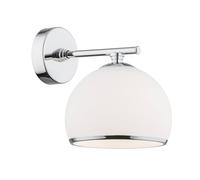 Netlighting Marbella Dome Wall Lamp Opal Matt Chrome in Grey Netlighting Grey
