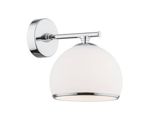 Netlighting Marbella Dome Wall Lamp Opal Matt Chrome in Grey Netlighting Grey