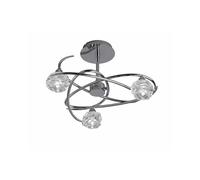 Netlighting Maremagnum Semi Flush Ceiling 3 Light G9 Polished Chrome in Silver Netlighting Silver
