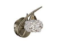 Netlighting Maremagnum Wall Lamp Switched 1 Light G9 Antique Brass in Bronze Netlighting Bronze