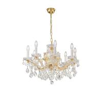 Netlighting Maria Classic Crystal 8 Arm Chandelier Polished Gold 8x E14 Netlighting Gold