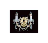 Netlighting Maria Therese 2 Light Crystal Wall Light Gold Finish Netlighting Gold