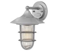 Netlighting Marina 1 Light Small Outdoor Wall Lantern Silver IP44 E27 Netlighting Silver