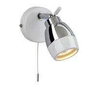 Netlighting Marine 1 Light Single Switched Bathroom Ceiling Spotlight White Chrome IP44 GU10 Netlighting White