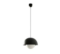 FARO BARCELONA Marisol LED hanging light, black, steel/glass, Ø 30 cm