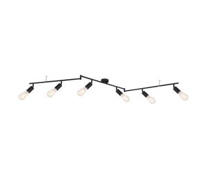 Netlighting Martha 180cm Ceiling Spotlight Bar Black 6x E27 Netlighting Black