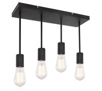 Netlighting Martha Multi Arm Semi Flush Ceiling Lamp Black 4x E27 Netlighting Black