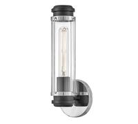 Netlighting Masthead 1 Light Outdoor Wall Light Polished Chrome & Black IP44 in Silver Netlighting Silver