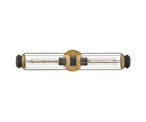 Netlighting Masthead 2 Light Outdoor Wall Light Heritage Brass & Black IP44 in Gold Netlighting Gold