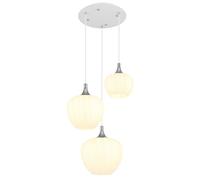 Netlighting Maxy Cluster Pendant Ceiling Light White Matt Opal Glass Shade 3x E27 Netlighting White
