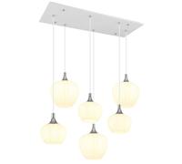 Netlighting Maxy Cluster Pendant Ceiling Light White Matt Opal Glass Shade 6x E27 Netlighting White