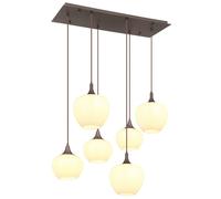 Netlighting Maxy Cluster Pendant Coffee Colored Opal Glass Shade 6x E27 in Brown Netlighting Brown