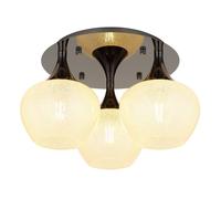 Netlighting Maxy Globe Ceiling Light Gunmetal Clear Glass Shade 3x E27 in Grey Netlighting Grey