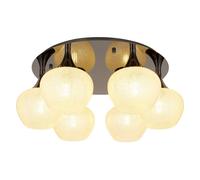 Netlighting Maxy Globe Ceiling Light Gunmetal Clear Glass Shade 6x E27 in Grey Netlighting Grey