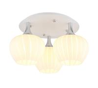 Netlighting Maxy Globe Ceiling Light White Matt Opal Glass Shade 3x E27 Netlighting White