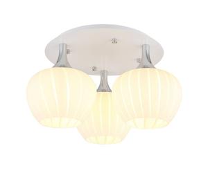 Netlighting Maxy Globe Ceiling Light White Matt Opal Glass Shade 3x E27 Netlighting White