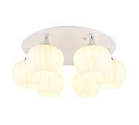 Netlighting Maxy Globe Ceiling Light White Matt Opal Glass Shade 6x E27 Netlighting White