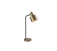 Netlighting Mayfield Task Table Lamp Matt Antique Brass Plate Matt Black in Gold Netlighting Gold