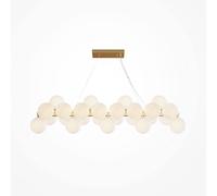 Netlighting Maytoni Dallas Modern 25 Light Bar Pendant Gold Matte White Shade G9 Netlighting Gold