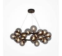 Netlighting Maytoni Dallas Modern 25 Light Globe Pendant Black Smoky Shade G9 Netlighting Black