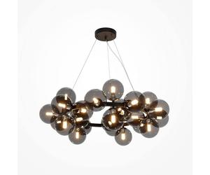 Netlighting Maytoni Dallas Modern 25 Light Globe Pendant Black Smoky Shade G9 Netlighting Black