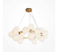 Netlighting Maytoni Dallas Modern 25 Light Globe Pendant Gold Matte White Shade G9 Netlighting Gold