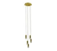 Netlighting Mentin Modern 5 Light Cluster Pendant Ceiling Light LED 3000K in Gold Netlighting Gold