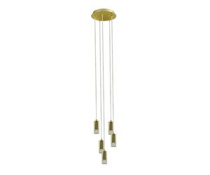 Netlighting Mentin Modern 5 Light Cluster Pendant Ceiling Light LED 3000K in Gold Netlighting Gold