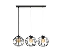 Netlighting Mercure Straight Bar Pendant Ceiling Light Black 70cm Netlighting Black