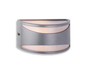 Netlighting Meridian 1 Light Wall Light 60W Silver IP65 E27 Netlighting Silver