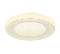 Luminosa Lighting Luminosa Mickey Decorative Flush Ceiling Light White Led Dimmable 2700-6500K Remote Control Timer