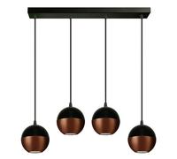 Netlighting Midway Straight Bar Pendant Ceiling Light Black Copper 60cm Netlighting Black
