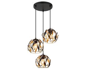 Netlighting Mika Cluster Pendant Ceiling Light Matt Black 3x E27 Netlighting Black