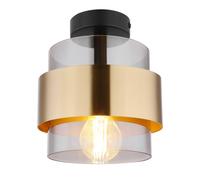 Netlighting Milley Cylindrical Ceiling Light Matt Black Glass Shade 1x E27 Netlighting Multicolor