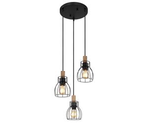 Netlighting Mina Cluster Pendant Ceiling Light Matt Black 3x E27 Netlighting Black